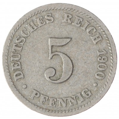 Монета Германия 5 пфеннигов 1900