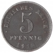 Монета Германия 5 рейхспфеннигов 1918