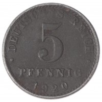 Германия 5 рейхспфеннигов 1920