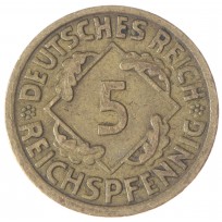 Монета Германия 5 рейхспфеннигов 1925