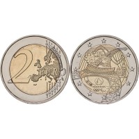 Монета Франция 2 евро 2024 Олимпийские игры 2024 года Эйфелева башня