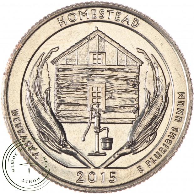 США 25 центов 2015 Национальный монумент Гомстед