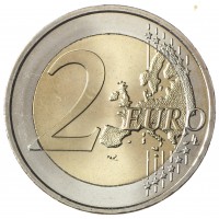 Монета Италия 2 евро 2015 30 лет Флагу Европы