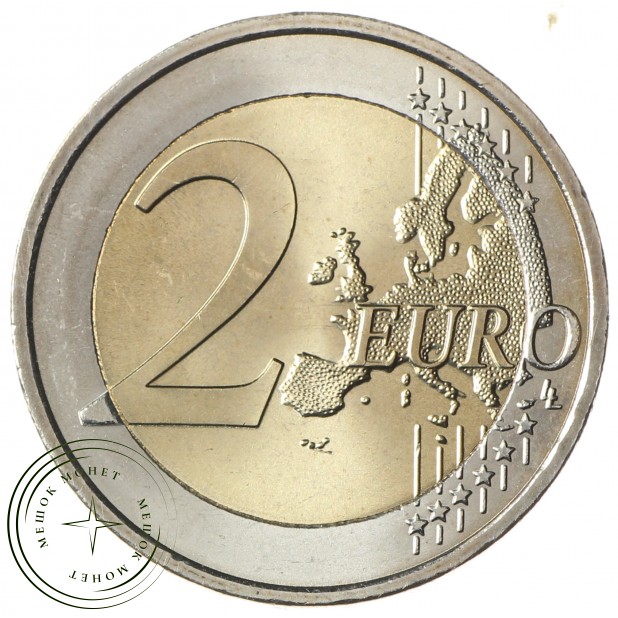 Италия 2 евро 2015 30 лет Флагу Европы