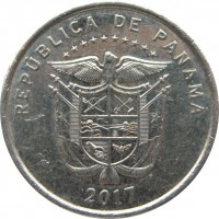 Монета Панама 5 сентесимо 2017