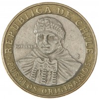 Монета Чили 100 песо 2012