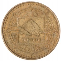 Монета Непал 1 рупия 2009