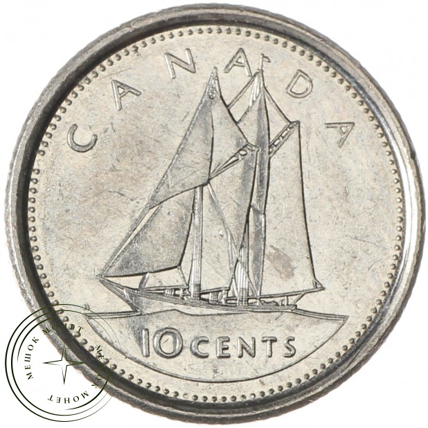 Канада 10 центов 2002 50 лет правления Королевы Елизаветы II