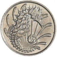 Монета Сингапур 10 центов 1982