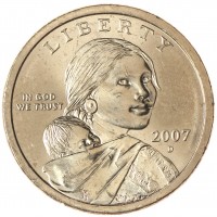 Монета США 1 доллар 2007 Парящий орёл