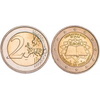 Монета Нидерланды 2 евро 2007 Римский договор