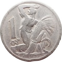 Монета Чехословакия 1 крона 1922