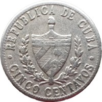 Монета Куба 5 сентаво 1960