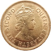 Монета Гонконг 10 центов 1975