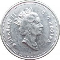 Монета Канада 5 центов 1999