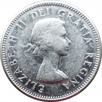 Монета Канада 5 центов 1964