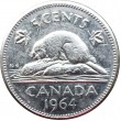 Канада 5 центов 1964