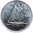 Канада 10 центов 1993