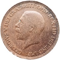 Монета Великобритания 1/2 пенни 1929