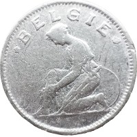 Монета Бельгия 50 сентим 1923