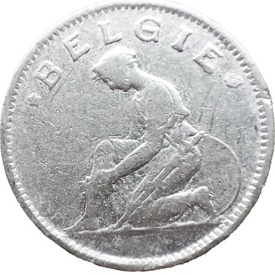 Монета Бельгия 50 сентим 1923