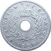 Монета Греция 10 лепт 1959