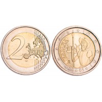Монета Испания 2 евро 2005 400 лет первого издания романа Дон-Кихот Мигеля Сервантеса