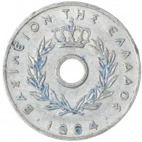 Монета Греция 10 лепт 1964