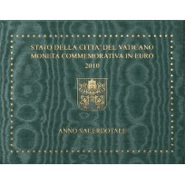 Монета Ватикан 2 евро 2010 Год священников (буклет)