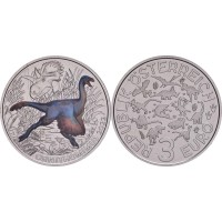 Монета Австрия 3 евро 2022 Орнитомимус велокс