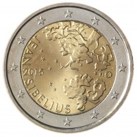 Монета Финляндия 2 евро 2015 Ян Сибелиус