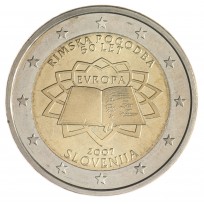 Монета Словения 2 евро 2007 Римский договор