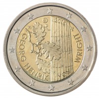 Монета Финляндия 2 евро 2016 Георг Хенрик фон Вригт