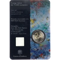 Монета Андорра 2 евро 2018 70 лет декларации прав человека (Буклет)