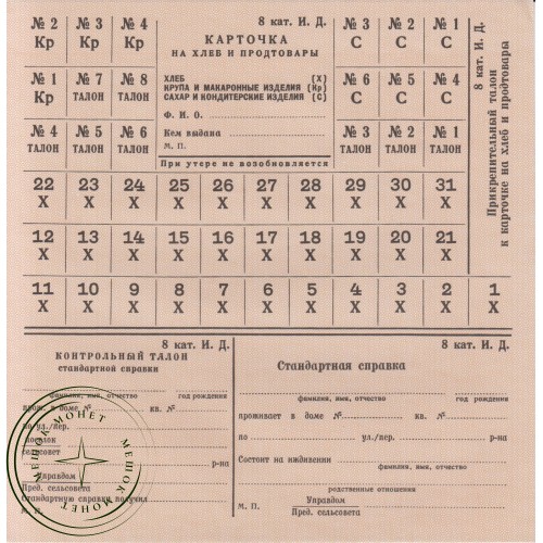 Набор продуктовых карточек СССР — 937028959