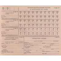 Набор продуктовых карточек СССР