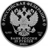 25 рублей 2022 Нагрудный знак с портретом Петра I цветная