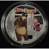 Монета 3 рубля 2021 Маша и Медведь