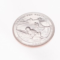 Монета США 25 центов 2019 Национальный парк Монумент воинской доблести в Тихом океане