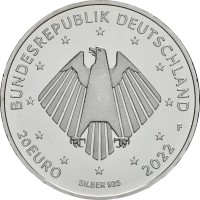 Монета Германия 20 евро 2022 Корвейский монастырь