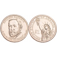 Монета США 1 доллар 2012 Бенджамин Гаррисон