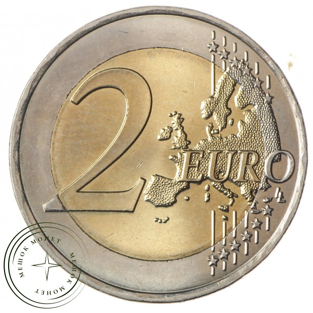 Италия 2 евро 2009 10 лет экономическому и валютному союзу