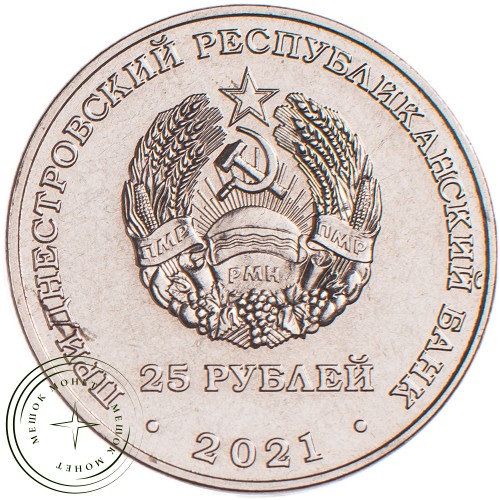 Приднестровье 25 рублей 2021 60 лет первому полёту человека в космос — 937029826