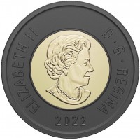 Канада 2 доллара 2022 в честь королевы Елизаветы II