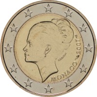 Монета Монако 2 евро 2007 Грейс Келли