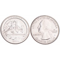 Монета США 25 центов 2011 Национальный парк Виксбург