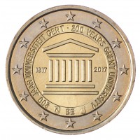Монета Бельгия 2 евро 2017 200 лет основания Гентского университета (Буклет)