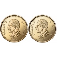 Канада набор 2 монеты 1 доллар 2025 150 лет Верховному суду