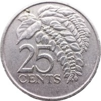 Монета Тринидад и Тобаго 25 центов 1983