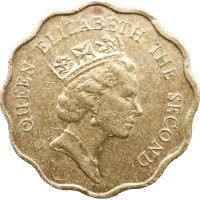 Монета Гонконг 20 центов 1991